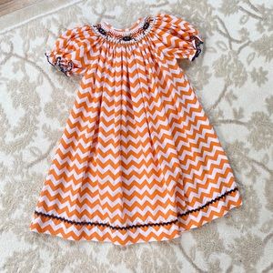 Southern Sunshine Kids Halloween Smocked Dress